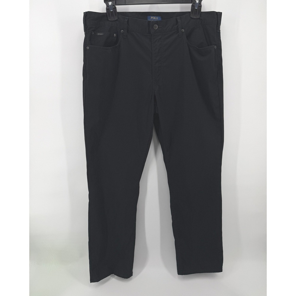 Polo Ralph Lauren Prospect Straight Black Pants Chinos Preppy Men 38x32 Cotton